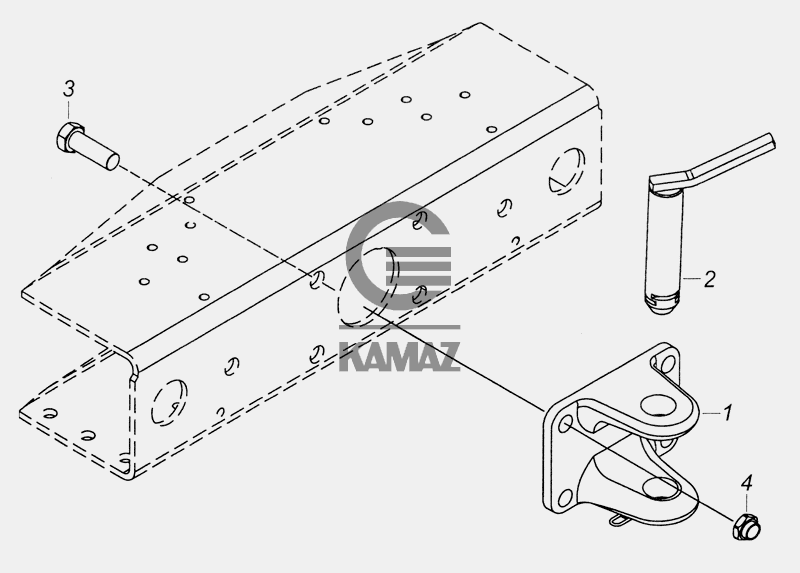 Вилка буксирная камаз 6520